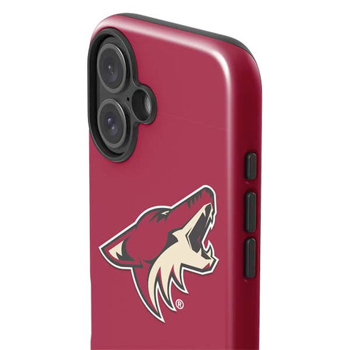 NHL Arizona Coyotes Solid Background iPhone 16 Impact Case